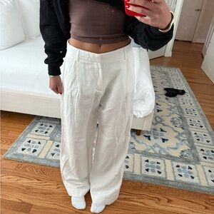 Zara White Linen Pants